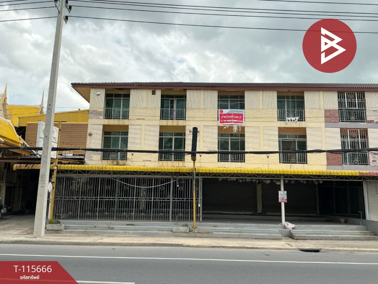 ขายอาคารพาณิชย์ 2 คูหา เนื้อที่ 54 ตารางวา ศาลาแดง อ่างทอง 1