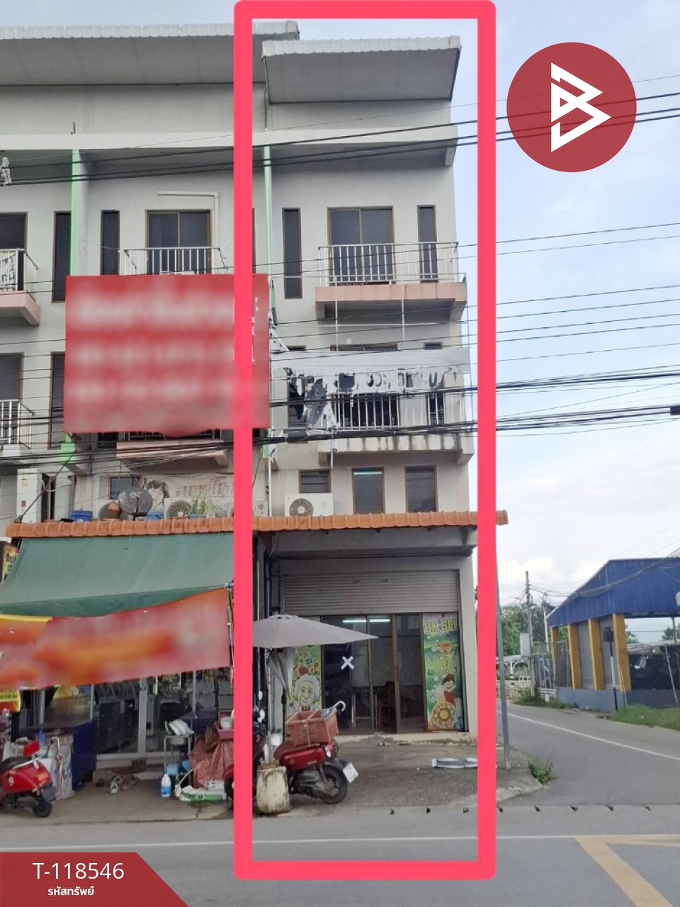 ขายอาคารพาณิชย์ 3 ชั้น เนื้อที่ 19.5 ตารางวา อ.เชียงคำ พะเยา ทำเลดีติดถนน 1