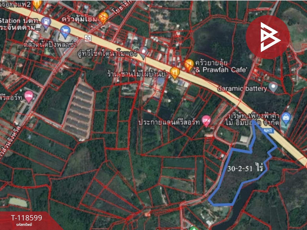 ขายที่ดิน เนื้อที่ 30 ไร่ 2 งาน 51 ตร.วา ประจันตคาม ปราจีนบุรี 1