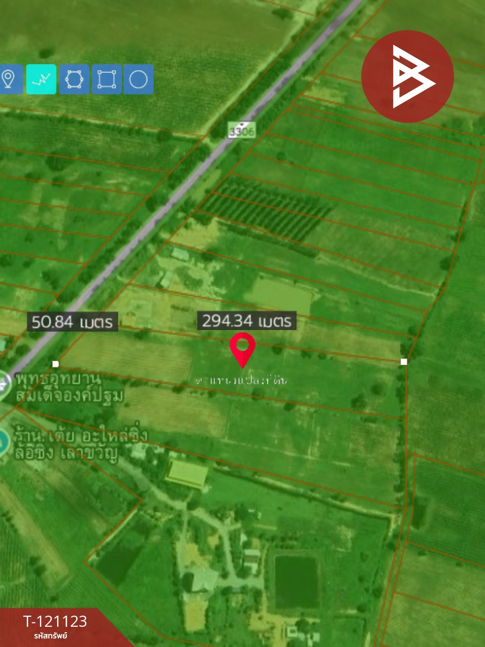 ขายด่วนที่ดิน เนื้อที่ 10 ไร่ 3 งาน 26 ตารางวา ติดถนน 4 เลน อ.เลาขวัญ กาญจนบุรี 7