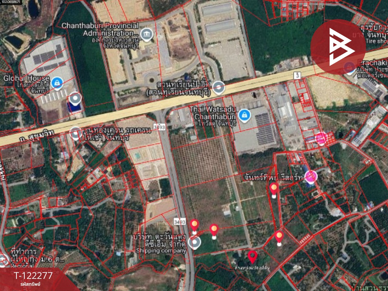 ขายที่ดิน ขายยกแปลง หรือแยกแปลงได้ เนื้อที่ 49 ไร่ 79.3 ตร.วา มีทางสาธารณะทุกแปลง ท่าช้าง จันทบุรี 3