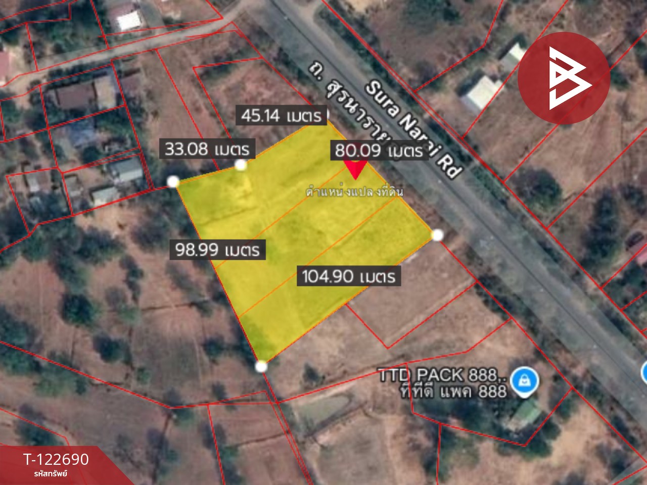 ขายที่ดิน เนื้อที่ 4 ไร่ 3 งาน 0.5 ตร.วา พระทองคำ นครราชสีมา 1