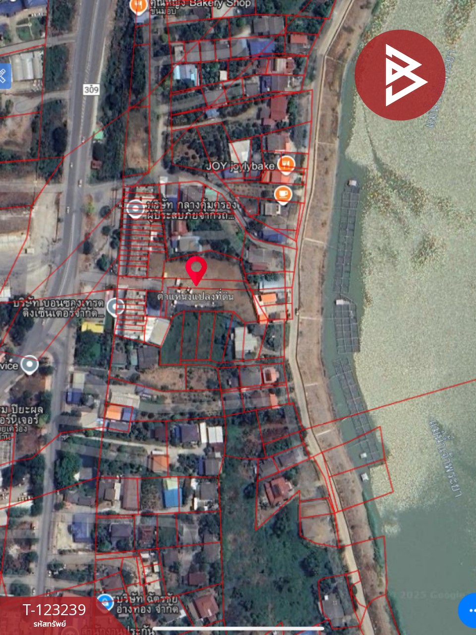 ขายที่ดิน เนื้อที่ 2 ไร่ 82 ตารางวา ต.ย่านซื่อ อ่างทอง โซนตลาดค้าส่ง 11