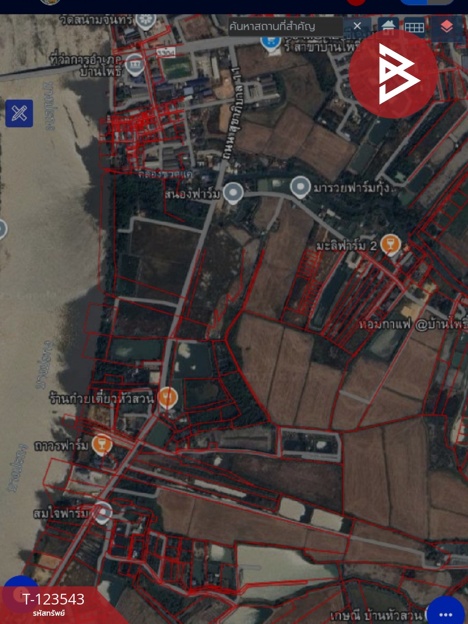 ขายที่ดิน เนื้อที่ 4 ไร่ 27 ตารางวา อ.บ้านโพธิ์ ฉะเชิงเทรา ทำเลดี 9