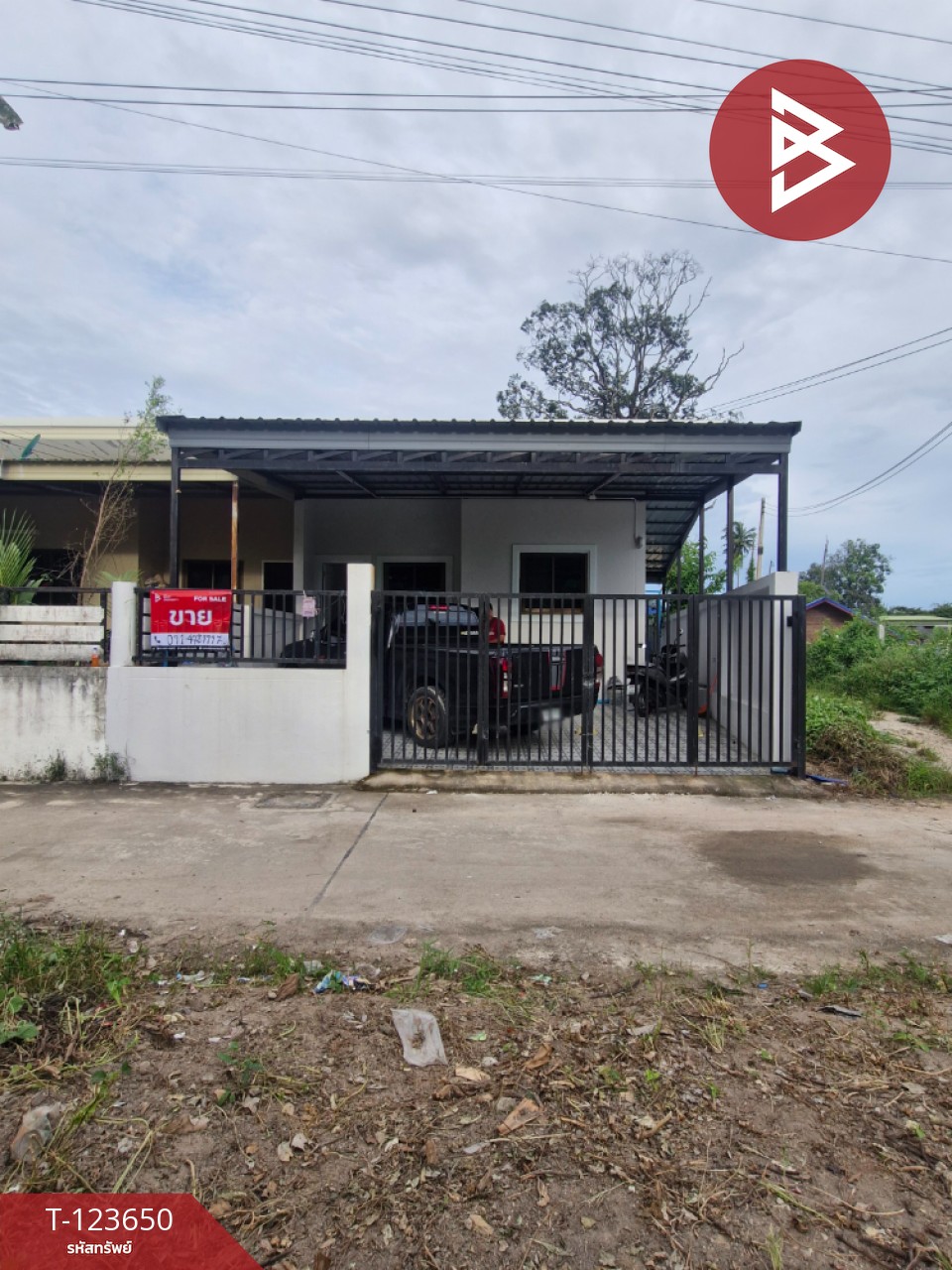 ขายทาวน์เฮ้าส์ชั้นเดียวหัวมุม เนื้อที่ 25.9 ตร.วา บ้านฉาง ระยอง 1