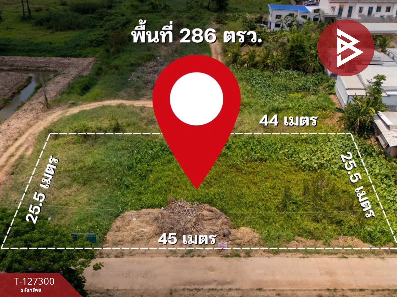 ขายที่ดินแปลงสวย เนื้อที่ 2 งาน 86 ตร.วา วัดจันทร์ พิษณุโลก 1