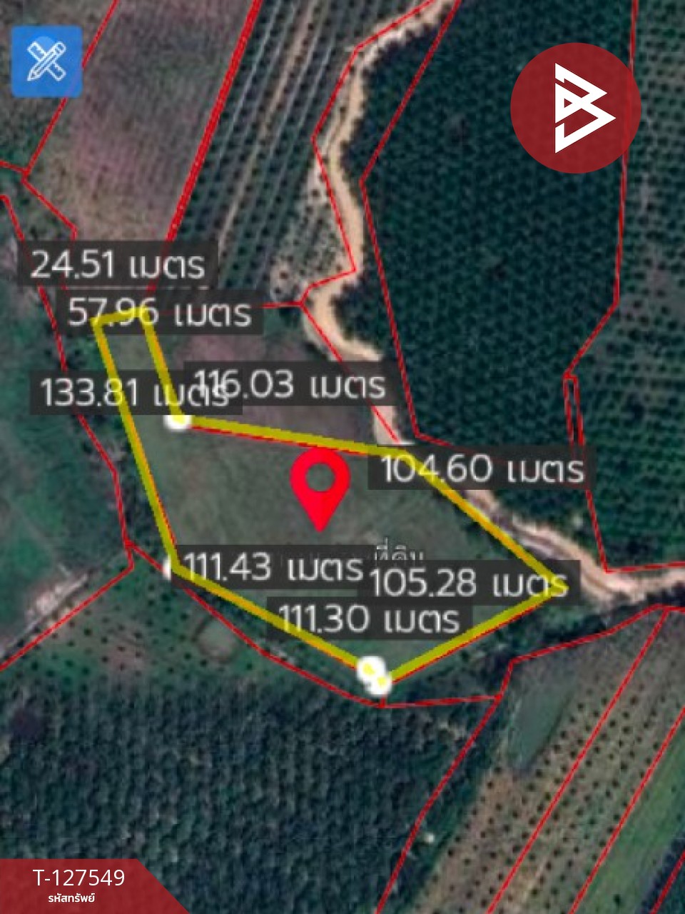 ขายที่ดิน เนื้อที่ 10 ไร่ 3 งาน 96 ตร.วา ท่ากุ่ม ตราด 12