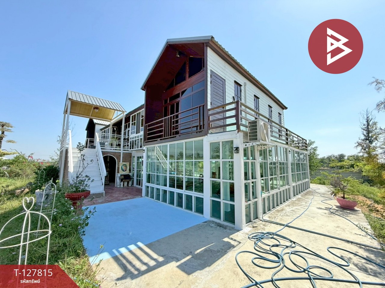 ขายหรือเช่าบ้านเดี่ยวพร้อมที่ดิน เนื้อที่ 4 ไร่ บางเลน นครปฐม 2