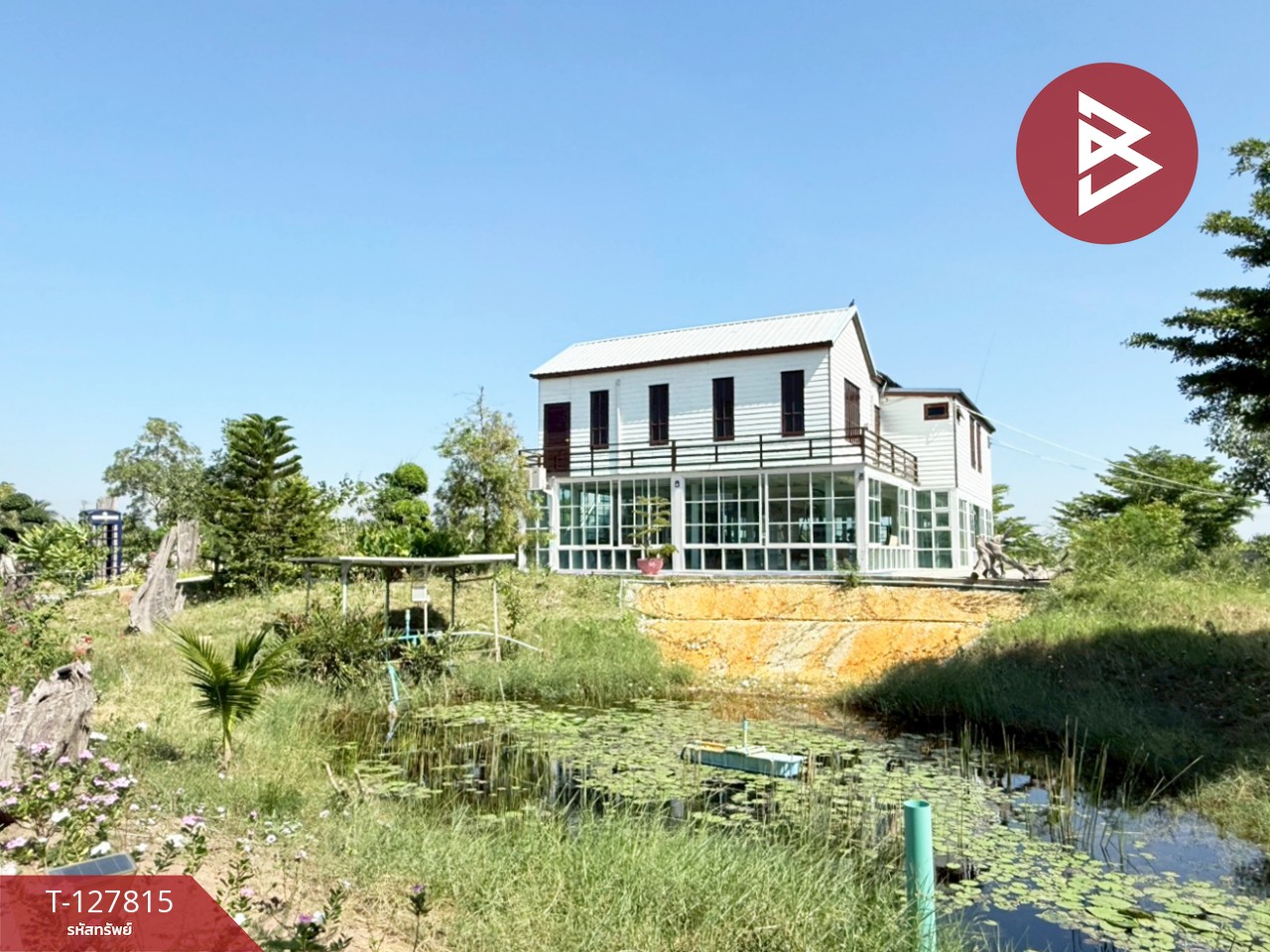 ขายหรือเช่าบ้านเดี่ยวพร้อมที่ดิน เนื้อที่ 4 ไร่ บางเลน นครปฐม 4