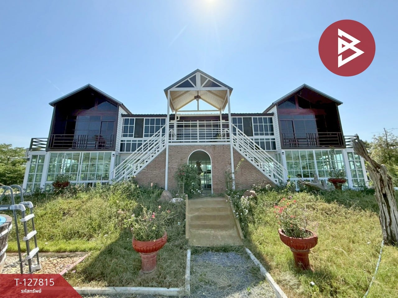 ขายหรือเช่าบ้านเดี่ยวพร้อมที่ดิน เนื้อที่ 4 ไร่ บางเลน นครปฐม 1