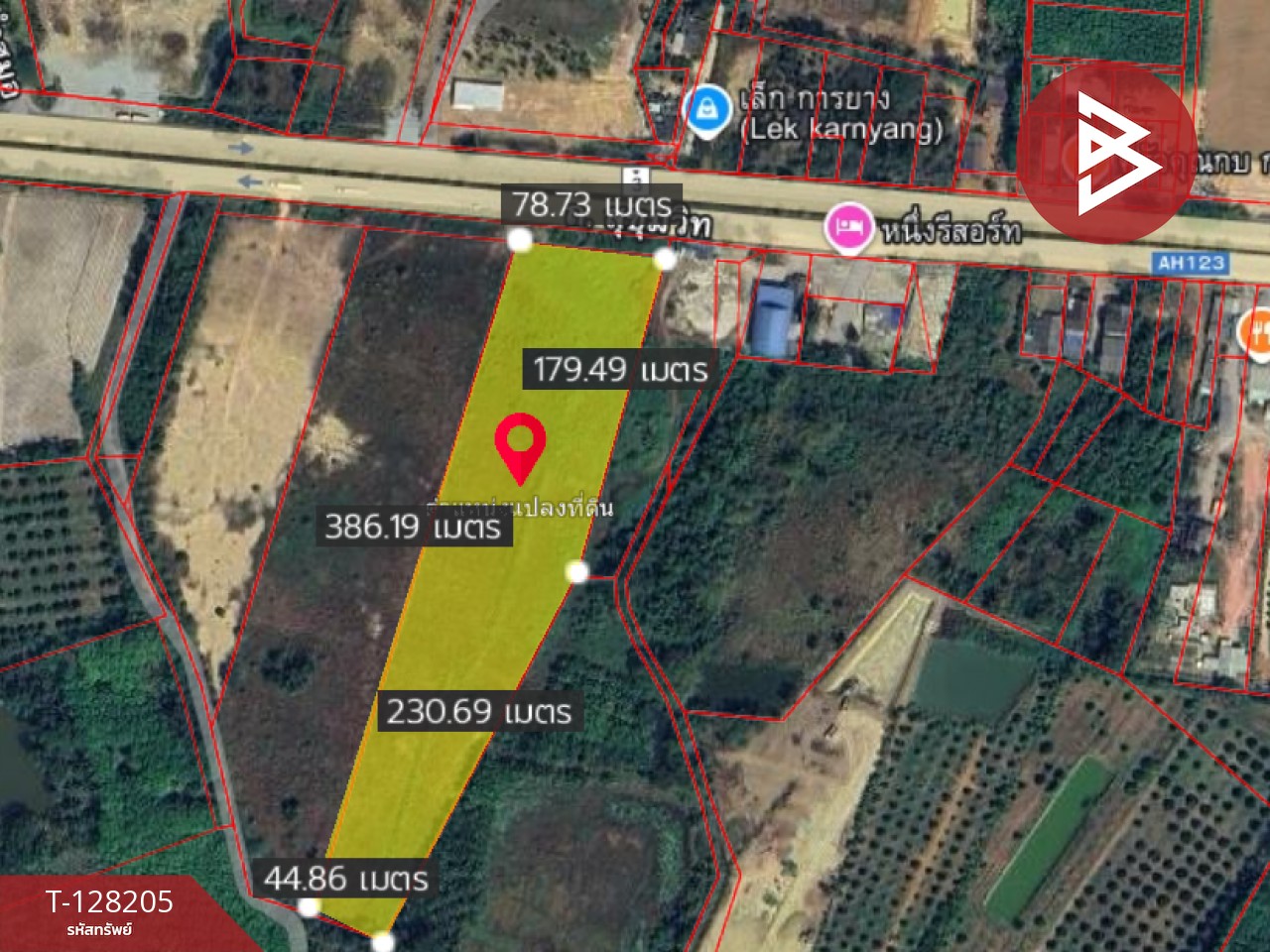 ขายที่ดิน เนื้อที่ 16 ไร่ 3 งาน 80.5 ตร.วา แกลง ระยอง 6
