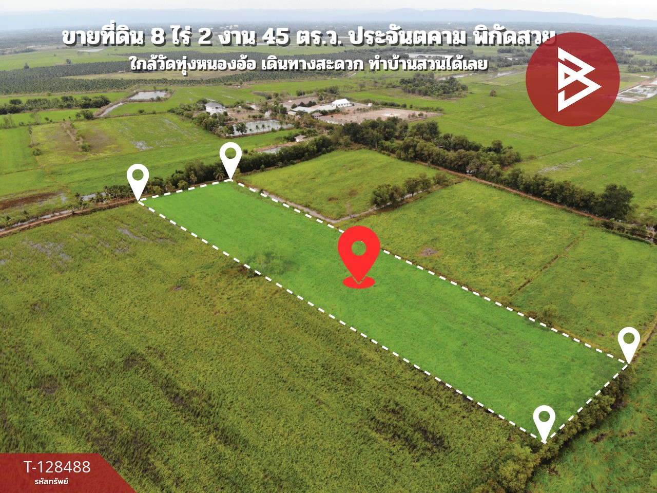 ขายที่ดิน เนื้อที่ 8 ไร่ 2 งาน 45 ตร.วา ประจันตคาม ปราจีนบุรี 1