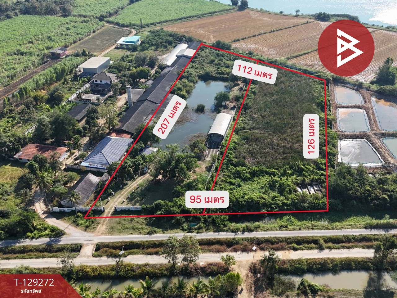 ขายที่ดิน เนื้อที่ 9 ไร่ 3 งาน 64 ตารางวา ต.ท่าผา อ.บ้านโป่ง จ.ราชบุรี 1