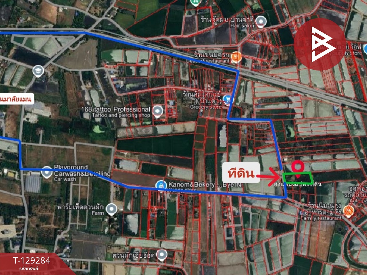 ขายที่ดิน เนื้อที่ 4 ไร่ 2 งาน ชุมชนบ้านโคกแย้ สระสี่มุม กำแพงแสน นครปฐม 2