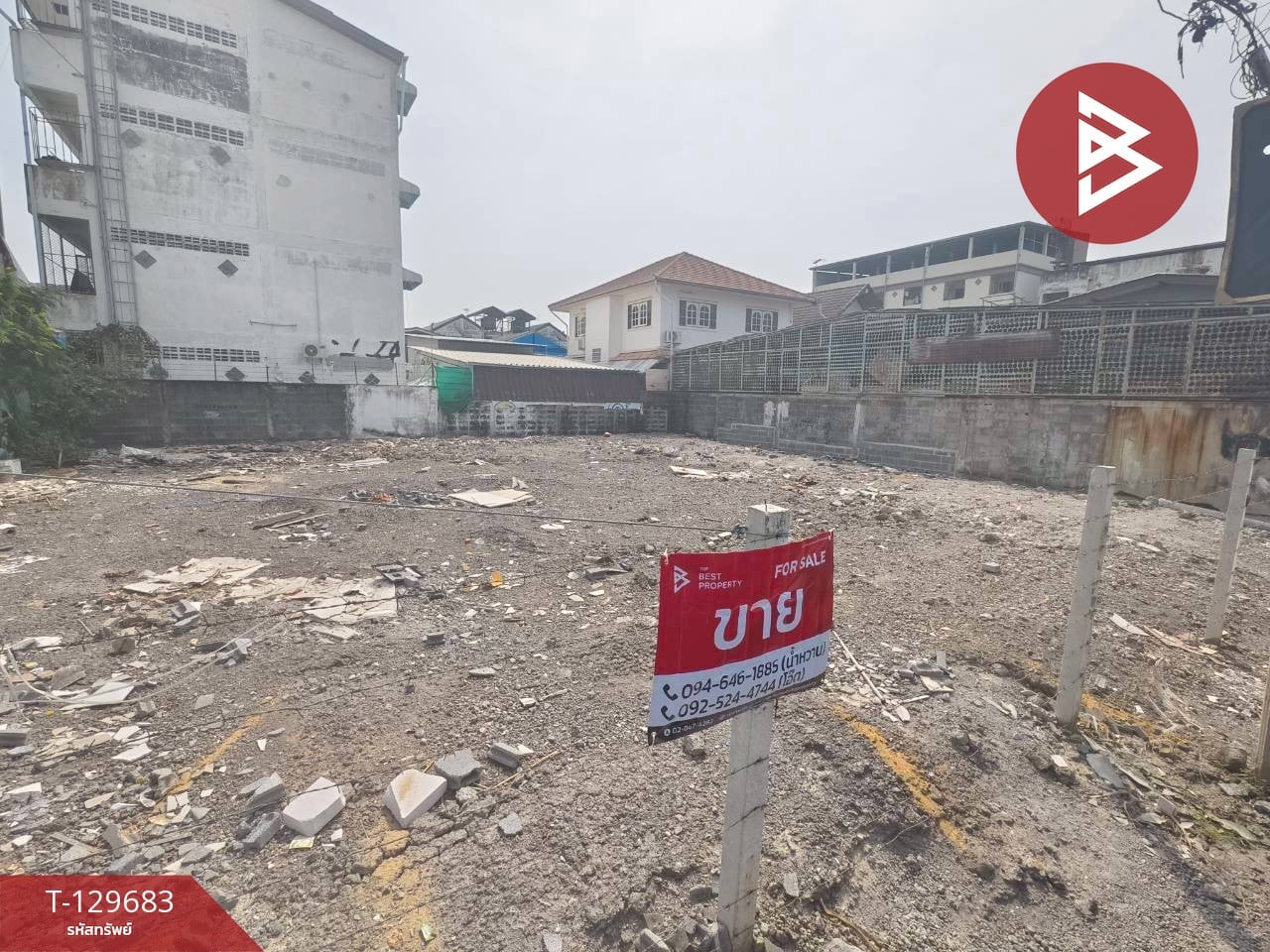 ขายที่ดินถมแล้ว เนื้อที่ 100 ตารางวา ซอยเทศบาลบางปู 47 ติดถนนหลัก ทำเลค้าขาย ใกล้ BTS เคหะ 1