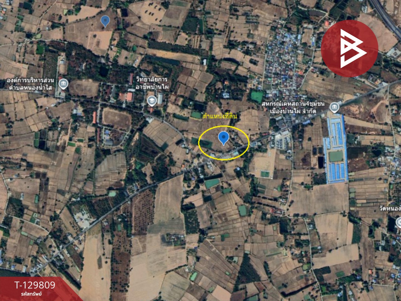 ขายที่ดินแปลงใหญ่ เนื้อที่ 26 ไร่ 3 งาน 98 ตารางวา อ.บ้านไผ่ จ.ขอนแก่น ติดคลองสาธารณะ 15