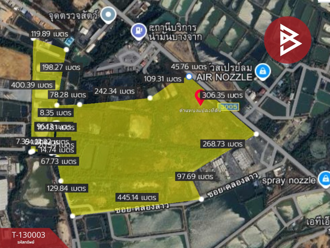 ขายที่ดินแปลงใหญ่ เนื้อที่ 148 ไร่ 2 งาน 10.3 ตร.วา บ้านโพธิ์ ฉะเชิงเทรา 10