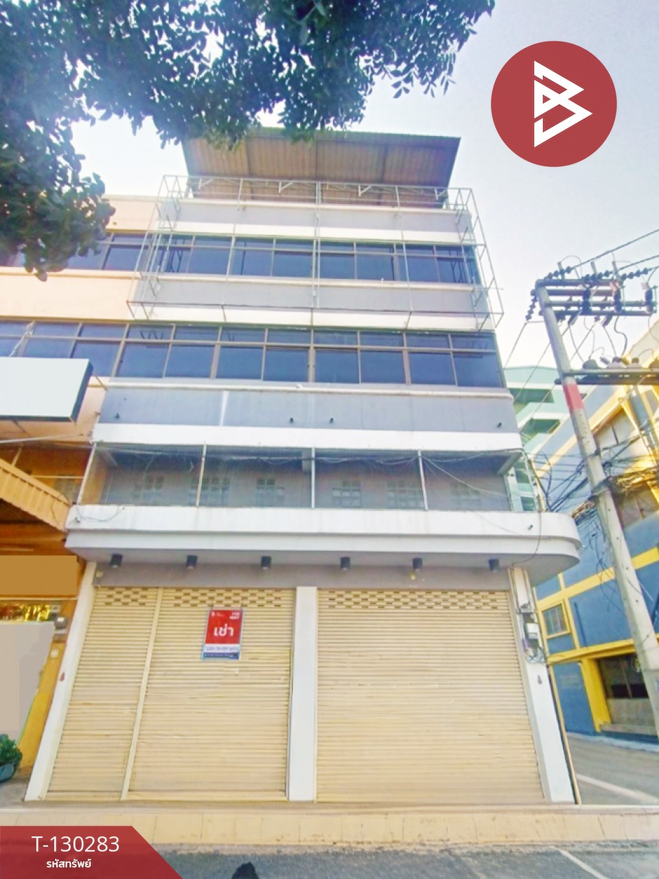 ให้เช่า อาคารพาณิชย์ 4 ชั้นพร้อมดาดฟ้า เนื้อที่ 44 ตารางวา บางตีนเป็ด ฉะเชิงเทรา 1