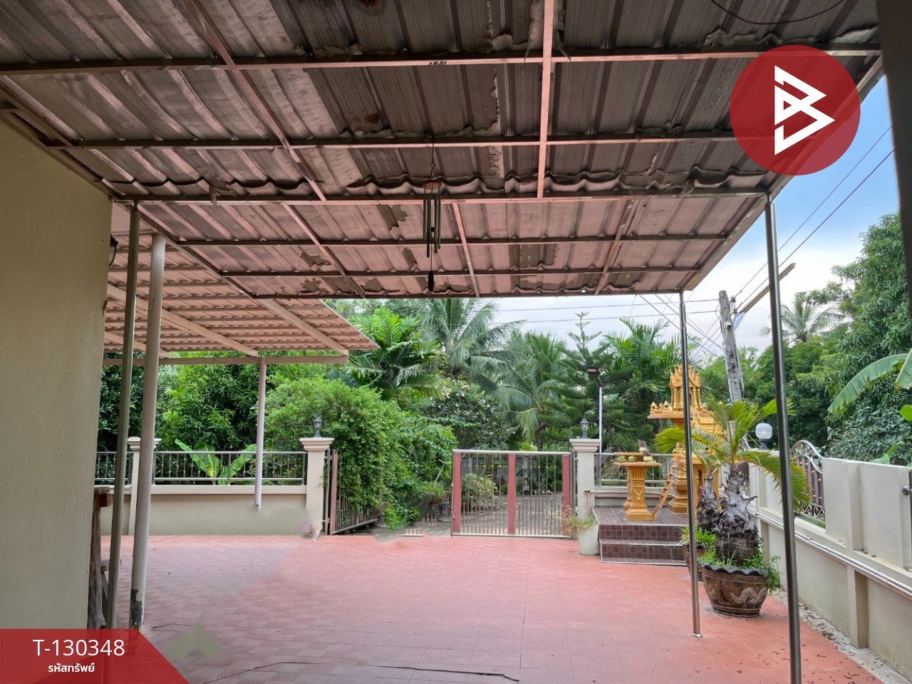 ขายบ้านเดี่ยวชั้นเดียวพร้อมสวนผลไม้ เนื้อที่ 1 ไร่ บ้านโป่ง ราชบุรี บรรยากาศบ้านสวน 14