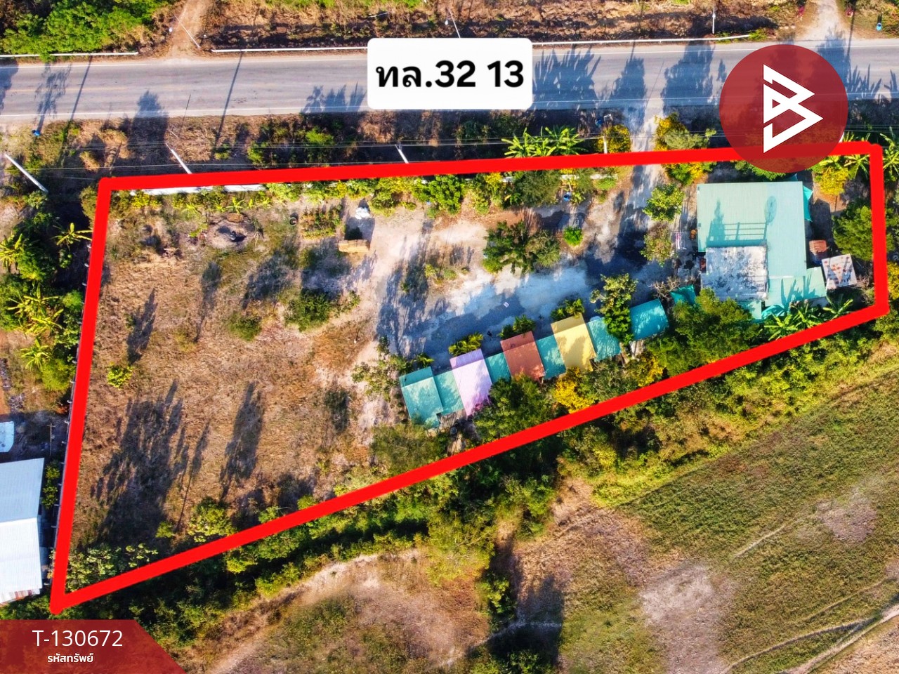 ขายรีสอร์ท เนื้อที่ 2 ไร่ อ.วัดสิงห์ จ.ชัยนาท ทำเลดี ติดถนน 15