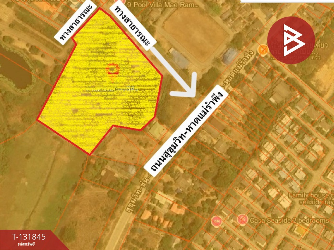 ขายที่ดิน เนื้อที่ 9 ไร่ 2 งาน 94.5 ตารางวา จ.ระยอง ทำเลทอง ใกล้หาดแม่รำพึง 10