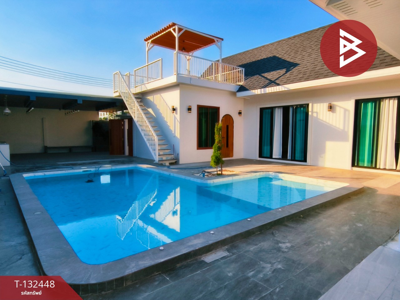 ขายบ้านเดี่ยวสไตล์พูลวิลล่า เนื้อที่ 1 งาน 12.8 ตร.วา บ้านโป่ง ราชบุรี 4