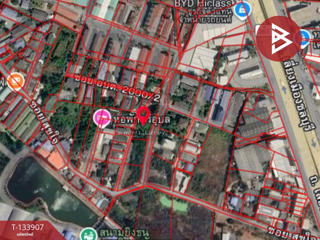 ขายที่ดินหลังตลาดนินจาอมตะชลบุรี เนื้อที่ 2 งาน 70 ตร.วา หนองไม้แดง 8