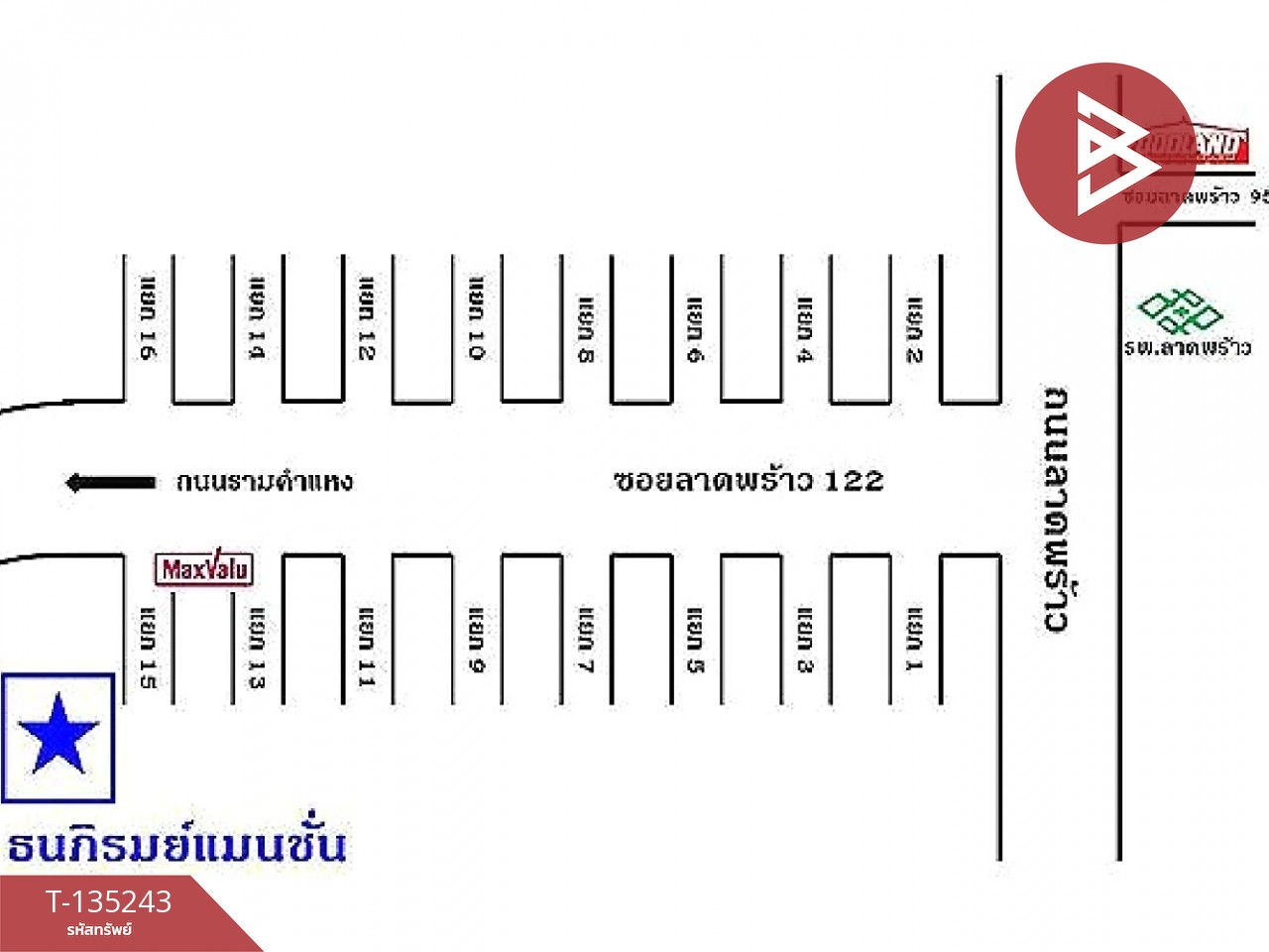 ขายอพาร์ทเม้นท์ ถ.ลาดพร้าว เนื้อที่ 96 ตร.วา วังทองหลาง กรุงเทพมหานคร 10
