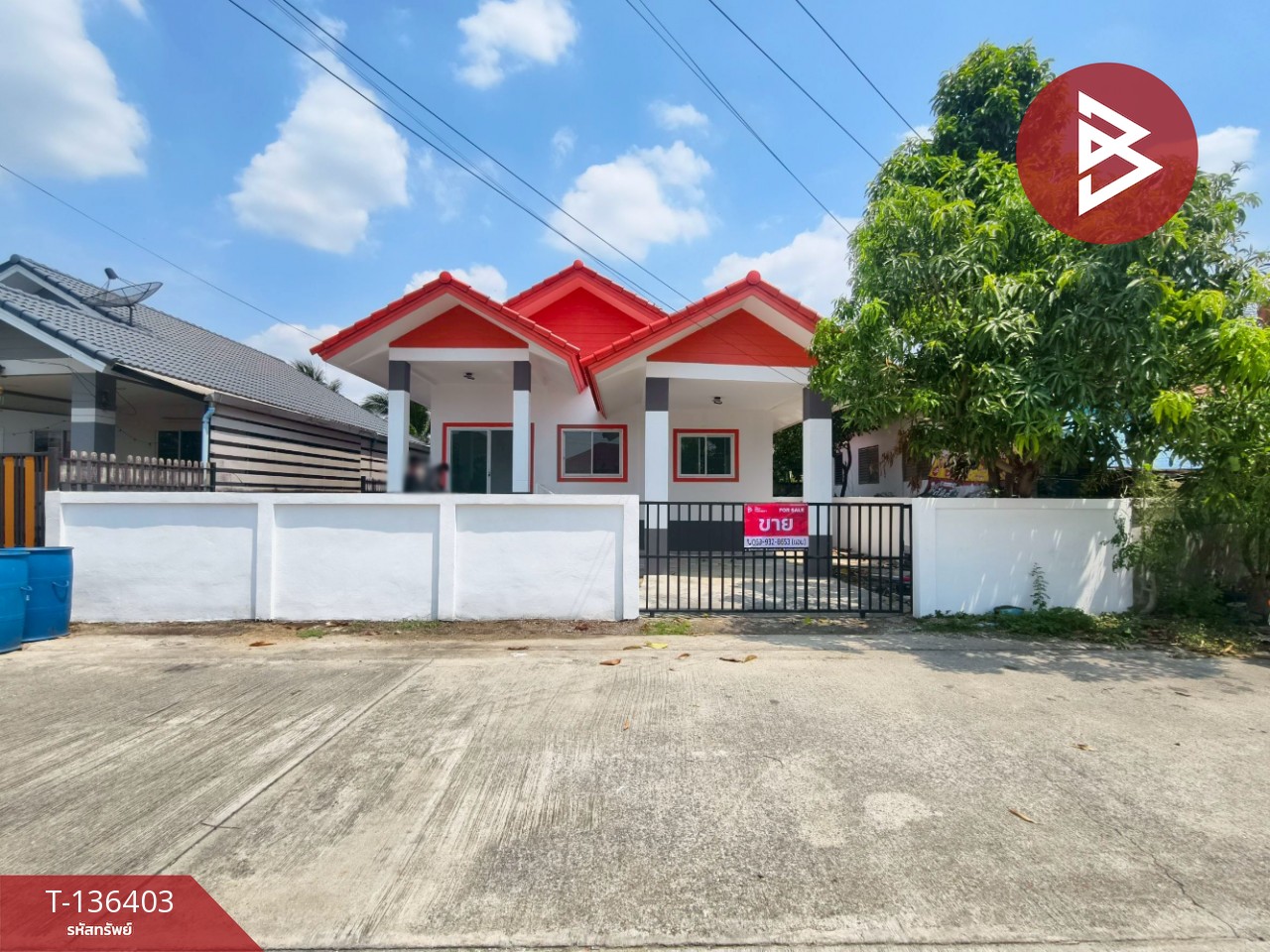 ขายบ้านเดี่ยวชั้นเดียว เนื้อที่ 54.3 ตร.วา ท่าทราย สมุทรสาคร 1