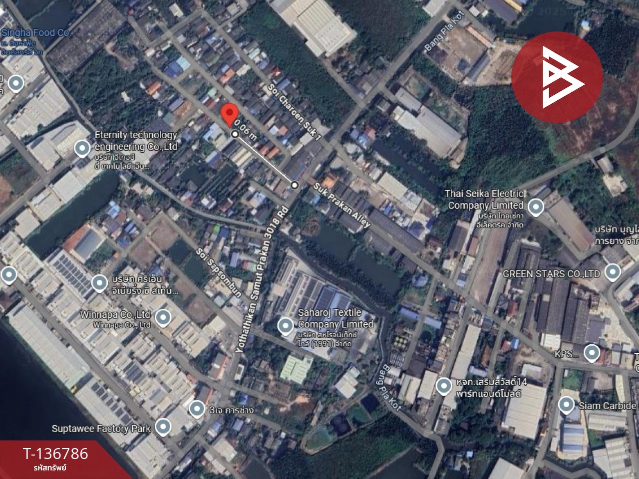 ขายที่ดินเเปล่า เนื้อที่ 213 ตารางวา พื้นที่สีม่วง พระสมุทรเจดีย์ สมุทรปราการ 11