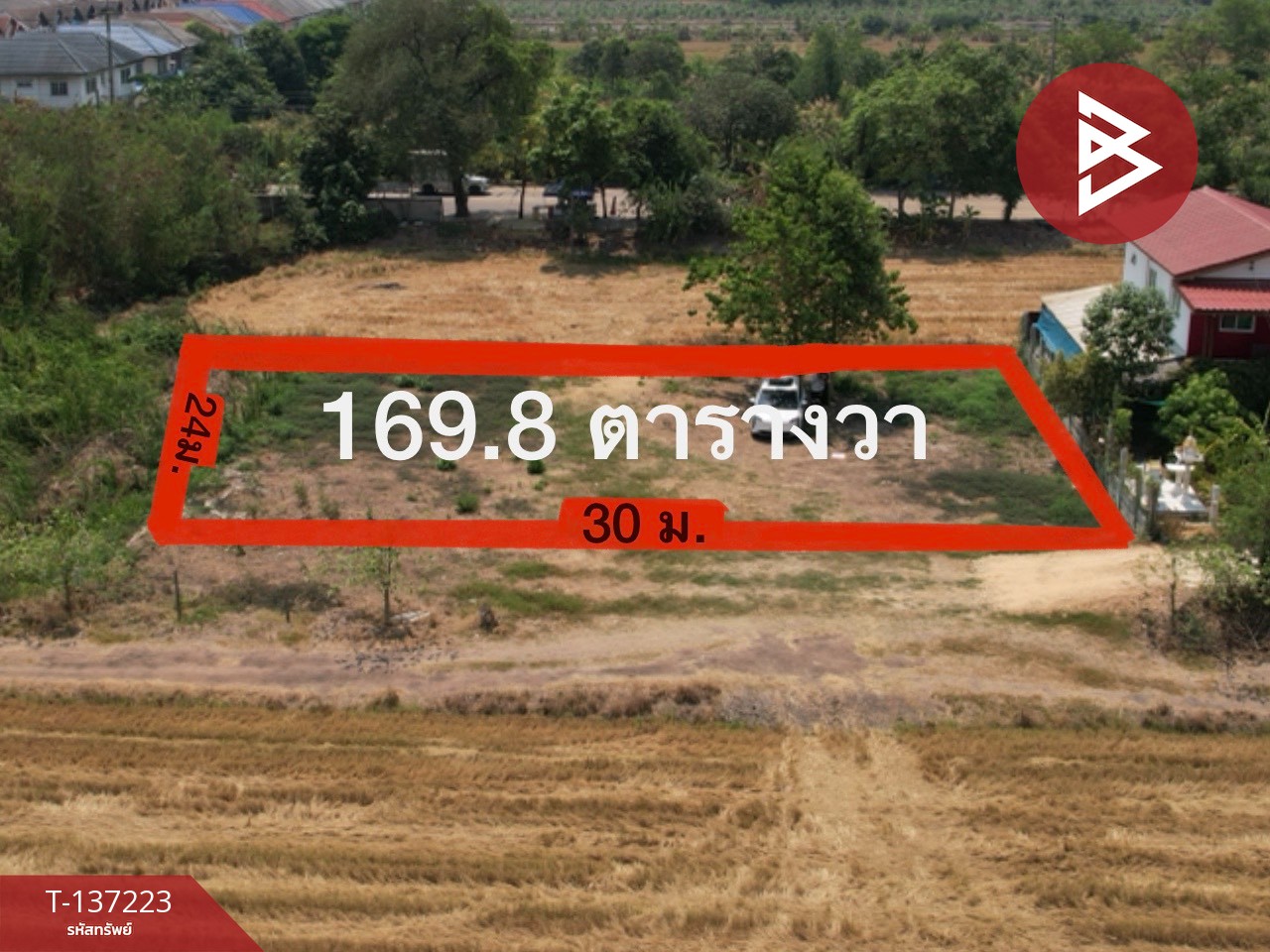 ขายที่ดิน เนื้อที่ 1 งาน 69.8 ตร.วา สามโคก ปทุมธานี 1