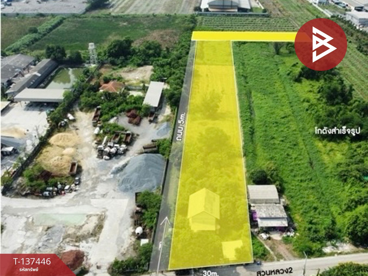 ขายที่ดิน เนื้อที่ 6 ไร่ 65.4 ตร.วา กระทุ่มแบน สมุทรสาคร 1