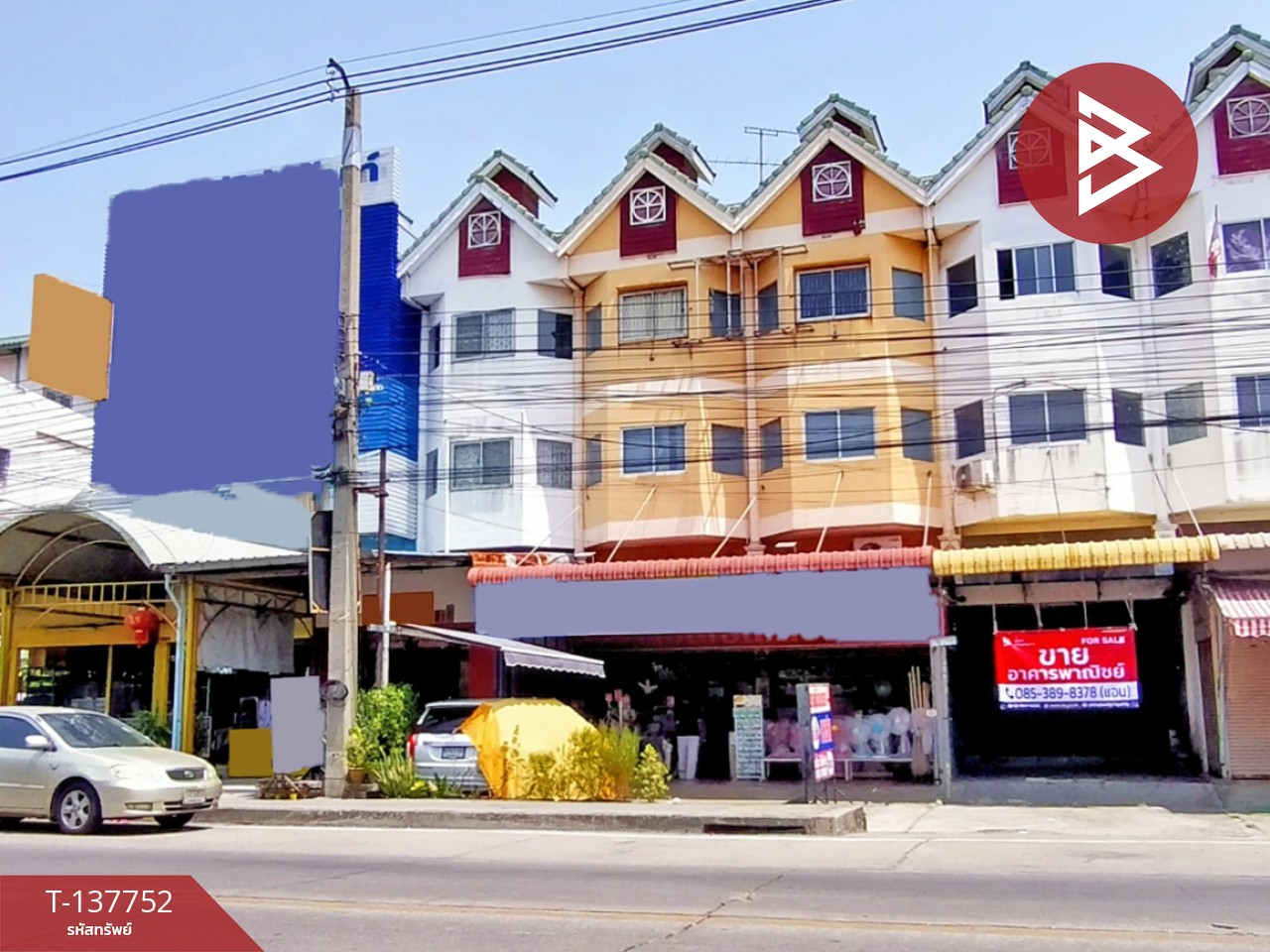 ขายด่วนอาคารพาณิชย์ 4 ชั้น เนื้อที่ 23.5 ตร.วา สมุทรสาคร ติดถนนหน้าหมู่บ้านจิตราเพลส 3