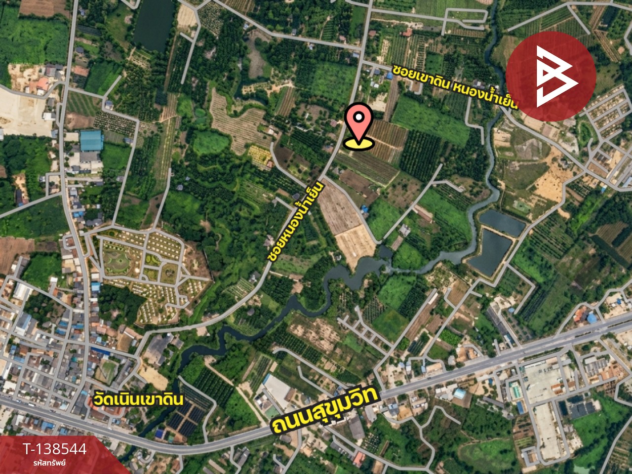 ขายที่ดิน เนื้อที่ 1 ไร่ 3 งาน 80 ตร.วา ต.ทุ่งควายกิน ระยอง ทำเลทอง 6