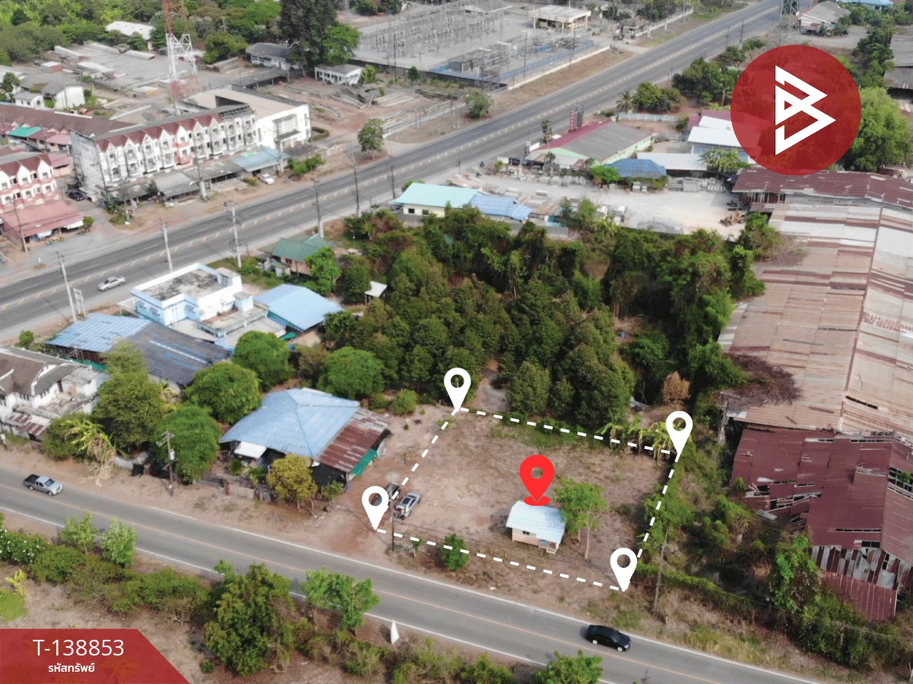 ขายที่ดินแปลงสวย เนื้อที่ 225 ตารางวา สามแยกหนองชะอม โคกไม้ลาย ปราจีนบุรี 1