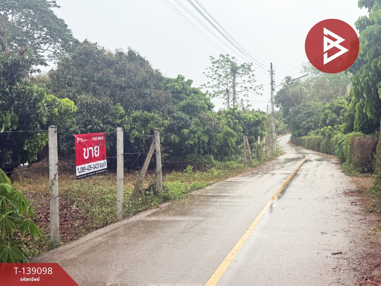 ขายที่ดินสวนลำไย เนื้อที่ 1 ไร่ 2 งาน 11 ตารางวา เวียงหนองล่อง ลำพูน ทำเลติดถนน 2