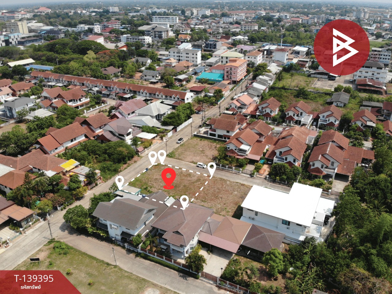 ขายที่ดิน เนื้อที่ 1 งาน 40 ตารางวา ในหมู่บ้านรุ่งเรืองวิลเลจ เมืองขอนแก่น ทำเลดี 5