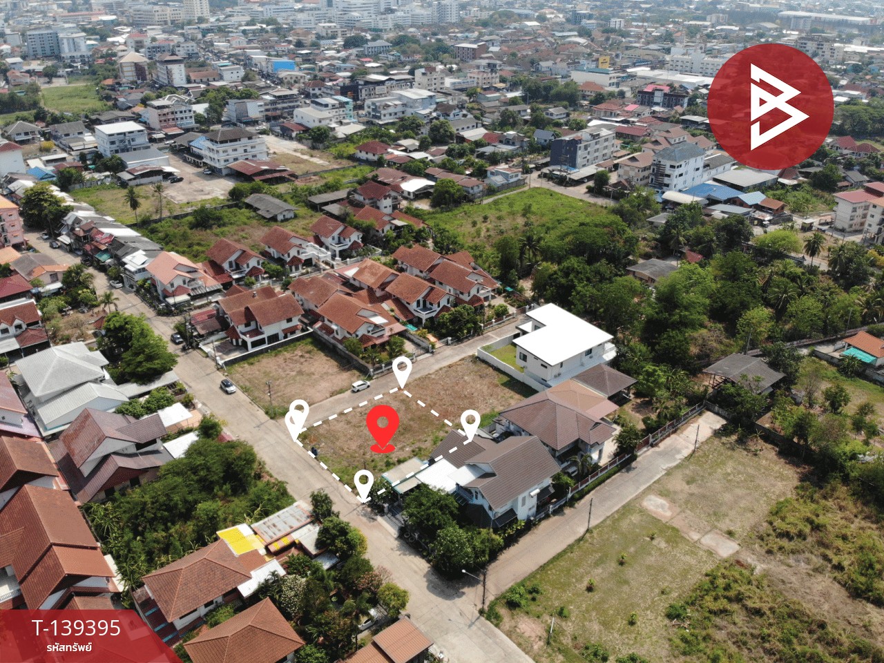 ขายที่ดิน เนื้อที่ 1 งาน 40 ตารางวา ในหมู่บ้านรุ่งเรืองวิลเลจ เมืองขอนแก่น ทำเลดี 4