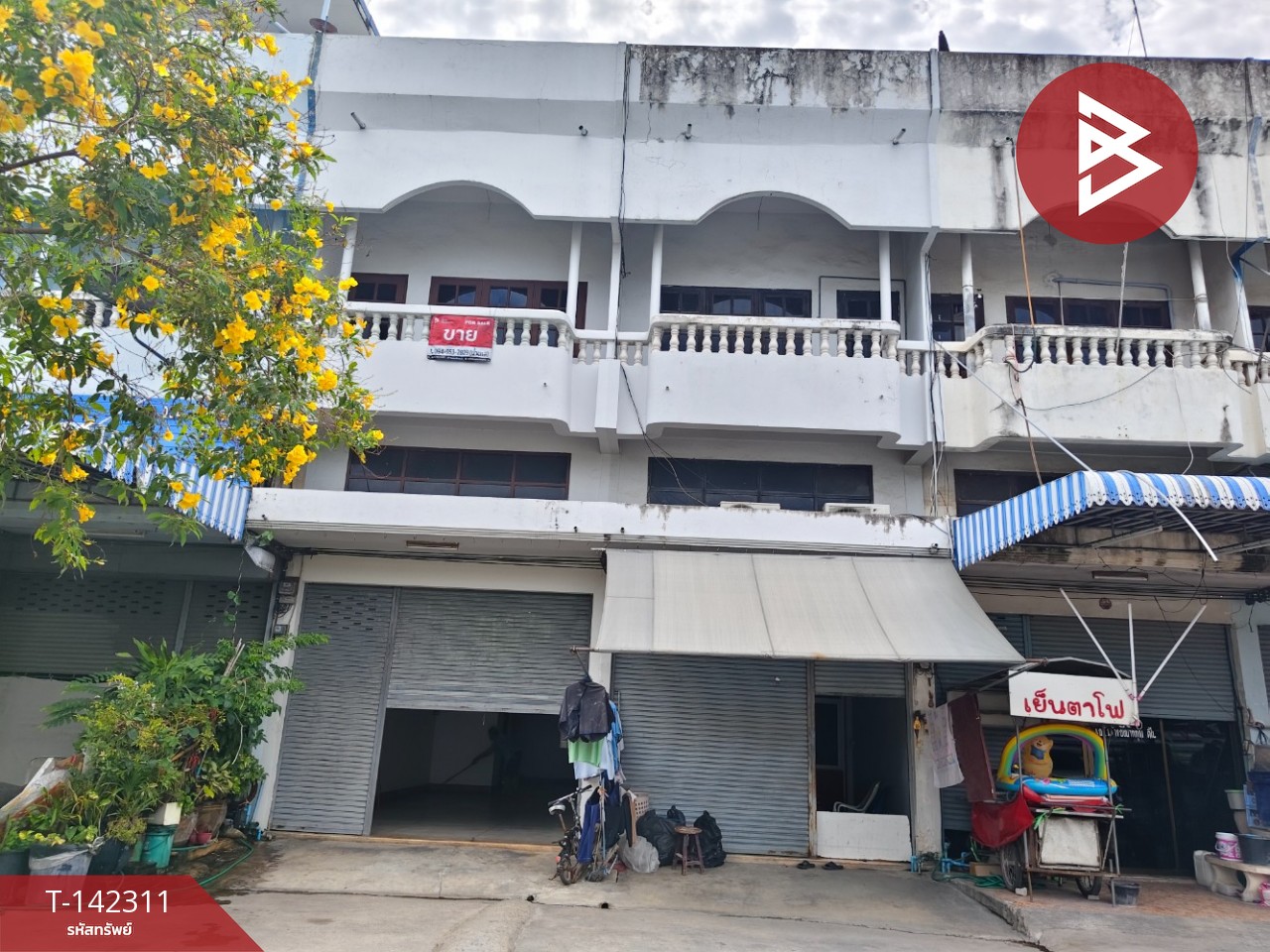 ขายอาคารพาณิชย์ 3 ชั้น เนื้อที่ 16.1 ตร.วา ต.ลำพยา นครปฐม ทำเลดี
