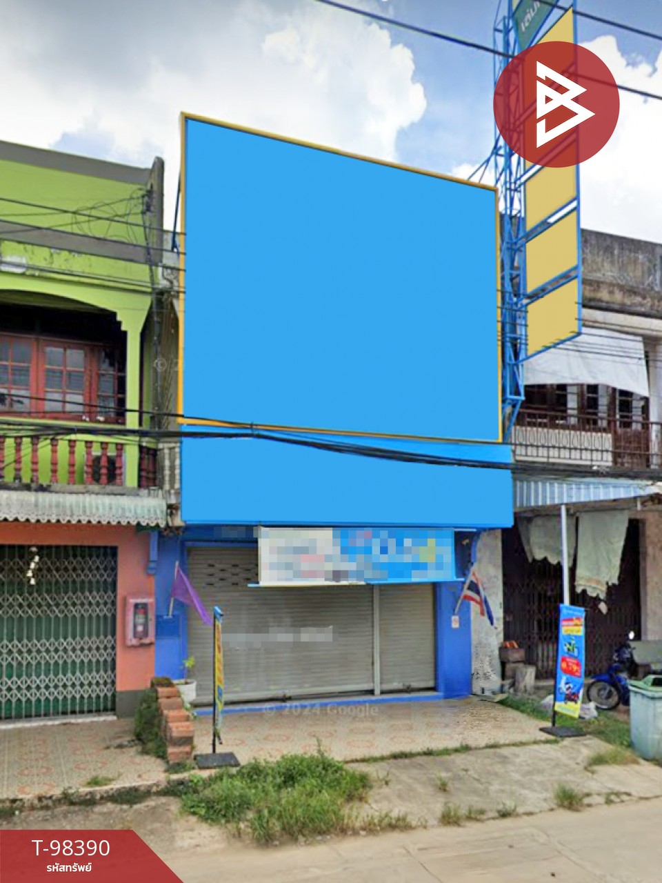 Commercial building for sale, 2 floors, area 26 sq m, Tha Sae, Chumphon, location on the road