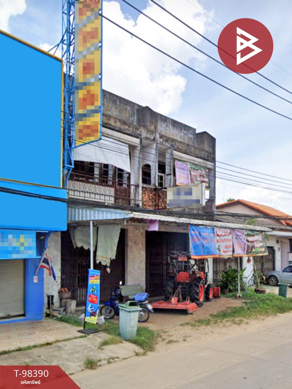 Commercial building for sale, 2 floors, area 26 sq m, Tha Sae, Chumphon, location on the road