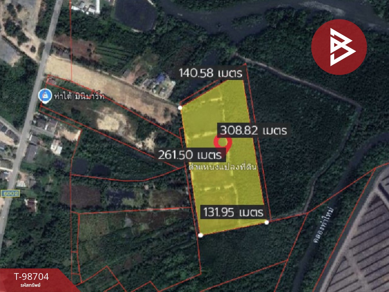 Land for sale, area 23 rai 95 sq m, Tha Mai, Chanthaburi