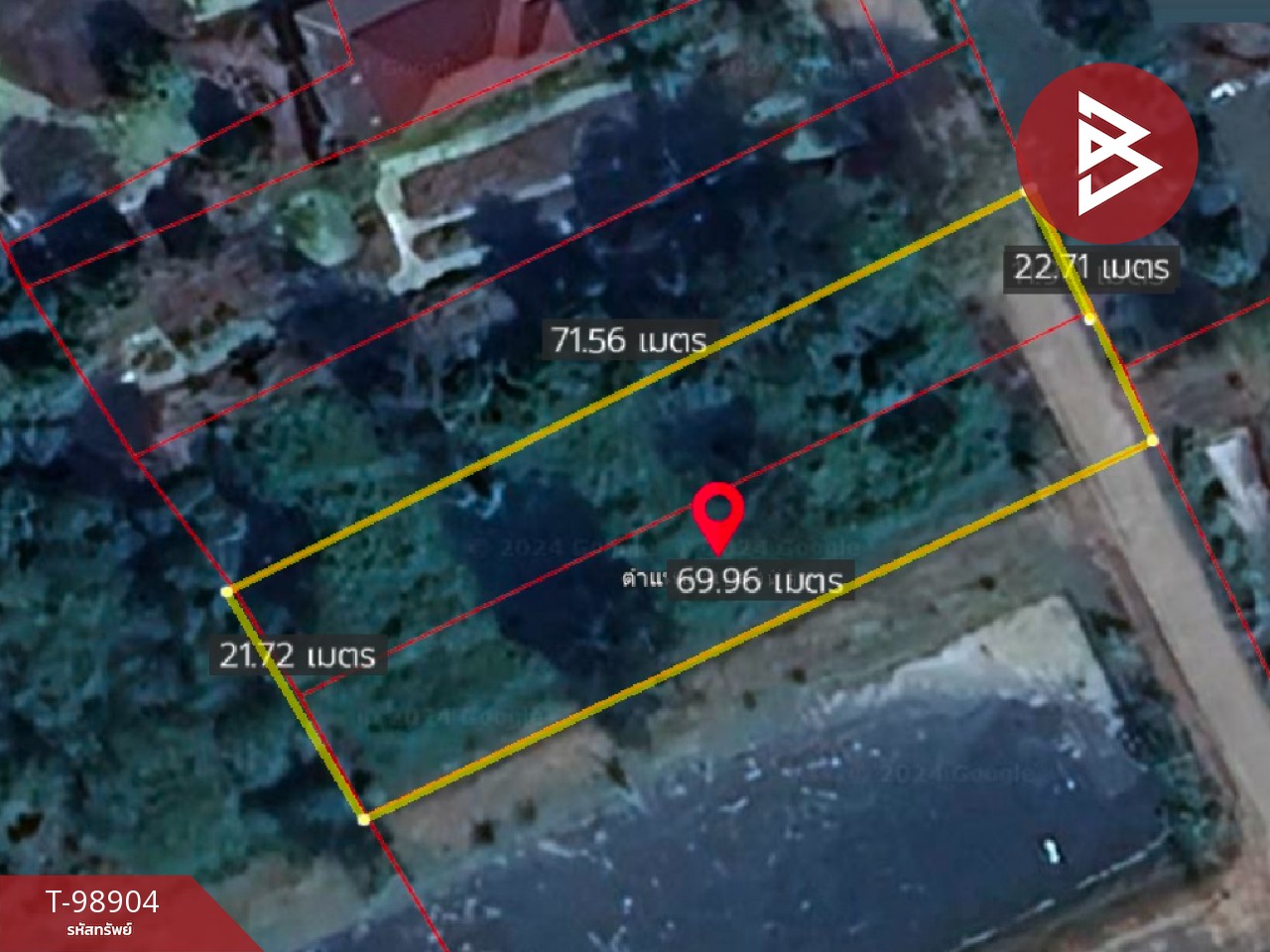 Land for sale, area 1 rai 25 sq m, Sam Khok, Pathum Thani